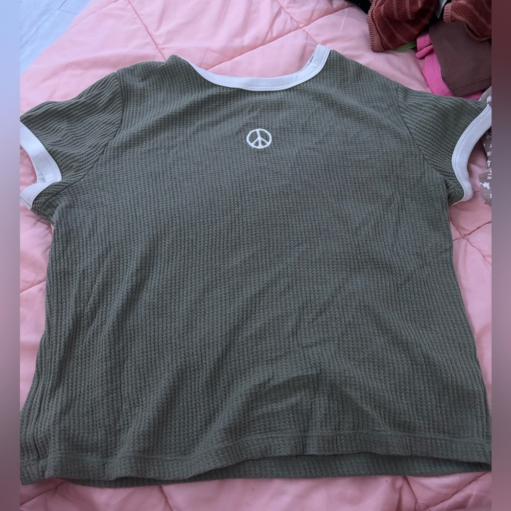 Forest green crop top